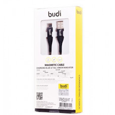 Кабель магнитный microUSB черный 1 м budi